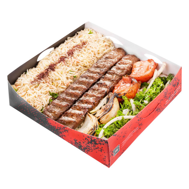 Kabab on the rice