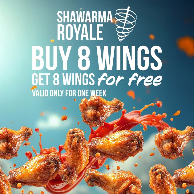 Buy 8, Get 8 Free Wings
