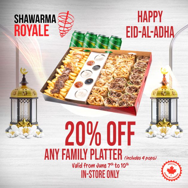 Eid Promo 20% off Family Platter